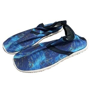 SKASO Ladies Size Small (5-6) Blue Print Water Shoes. Brand New